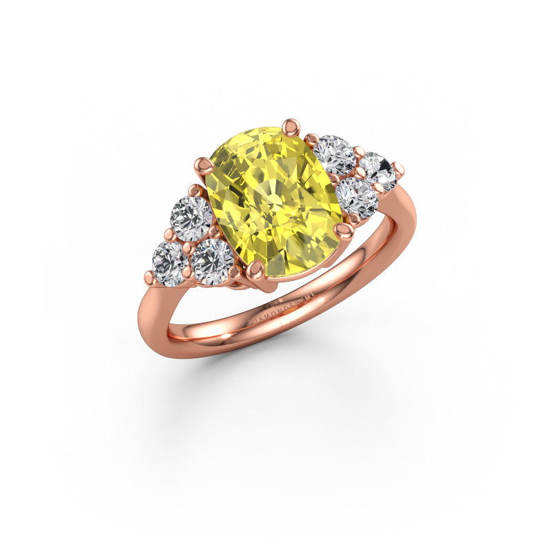 Immagine di Anello di fidanzamento Serenity CSH 585 oro rosa Diamante lab grown giallo 10.2x7.6 mm