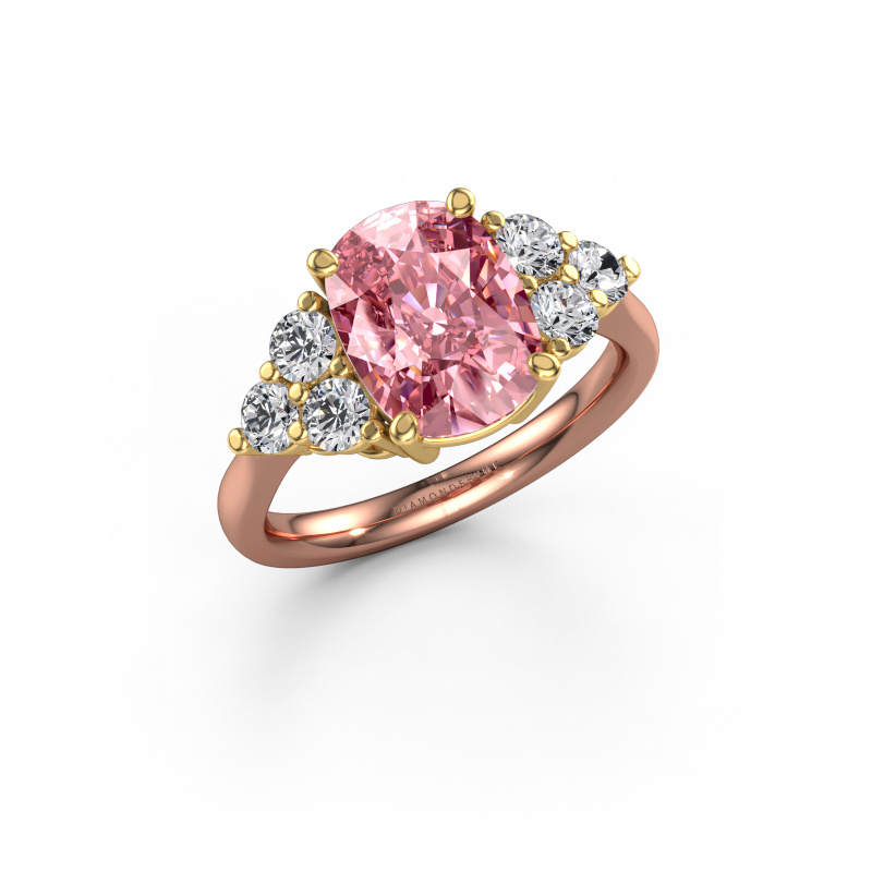 Image of Engagement ring Serenity CSH 585 rose gold Pink lab grown diamond 10.2x7.6 mm