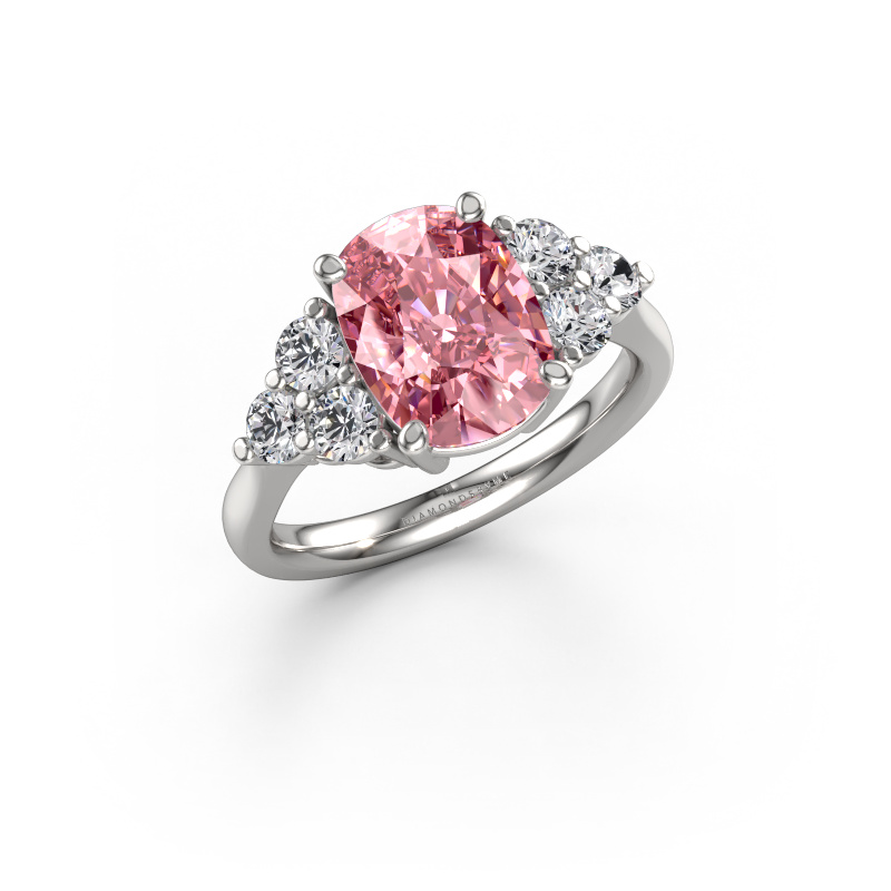 Image of Engagement ring Serenity CSH 950 platinum Pink lab grown diamond 10.2x7.6 mm