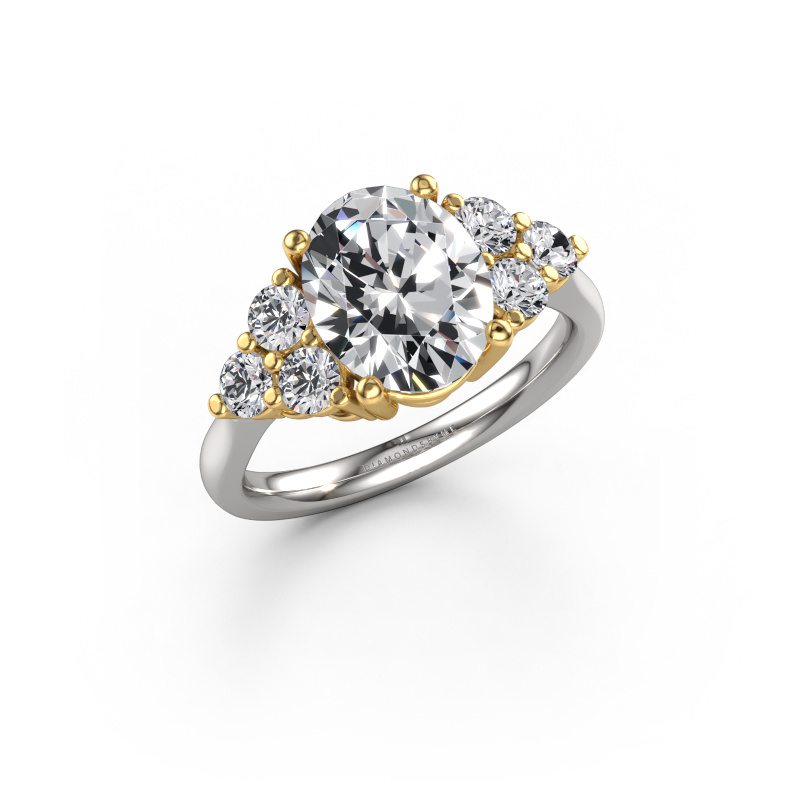 Afbeelding van Verlovingsring Serenity OVL 585 witgoud Lab-grown diamant 3.30 crt