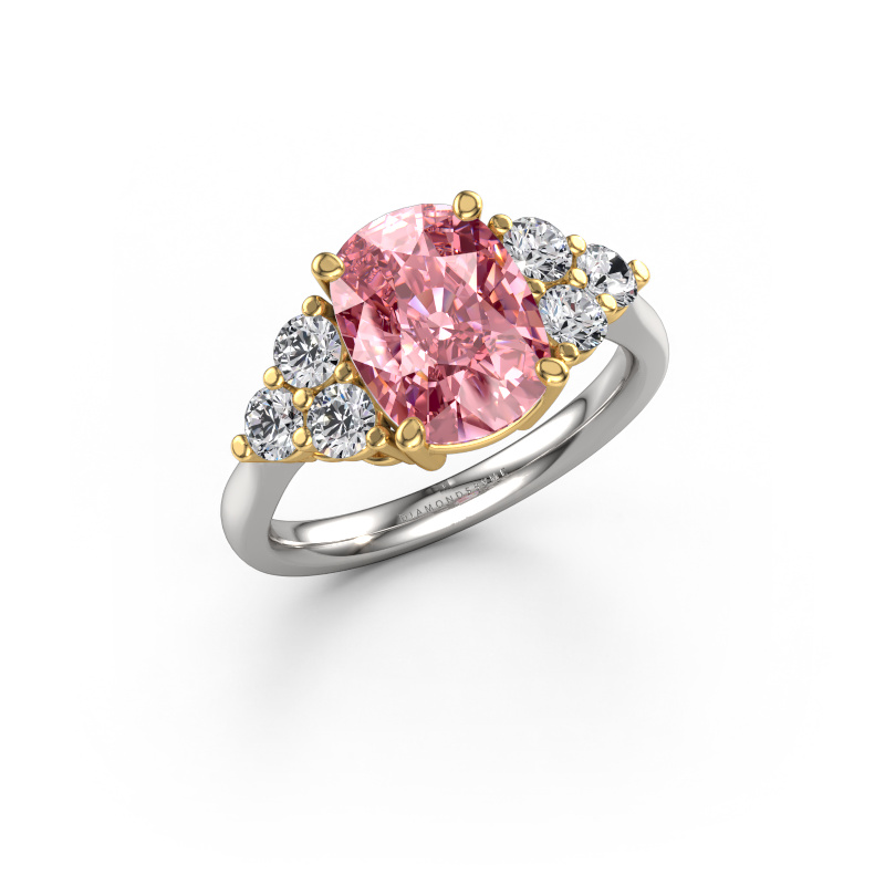 Afbeelding van Verlovingsring Serenity CSH 585 witgoud Roze lab grown diamant 10.2x7.6 mm