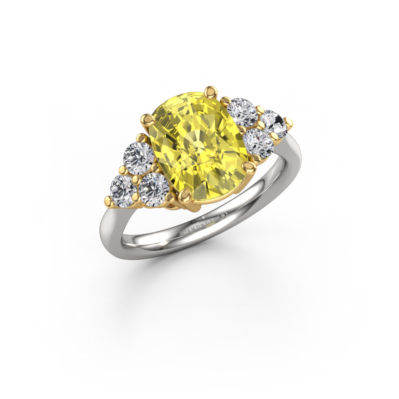 Bild von Verlobungsring Serenity CSH 585 Weißgold Gelber labordiamant 10.2x7.6 mm