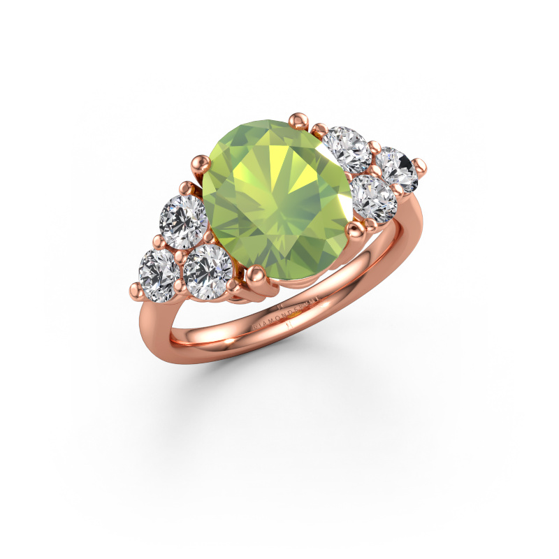Immagine di Anello di fidanzamento Serenity OVL 585 oro rosa Peridoto 11x9 mm