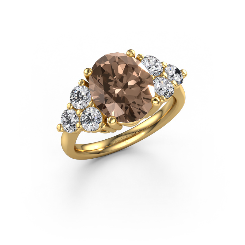 Bild von Verlobungsring Serenity OVL 585 Gold Braun Diamant 4.93 crt