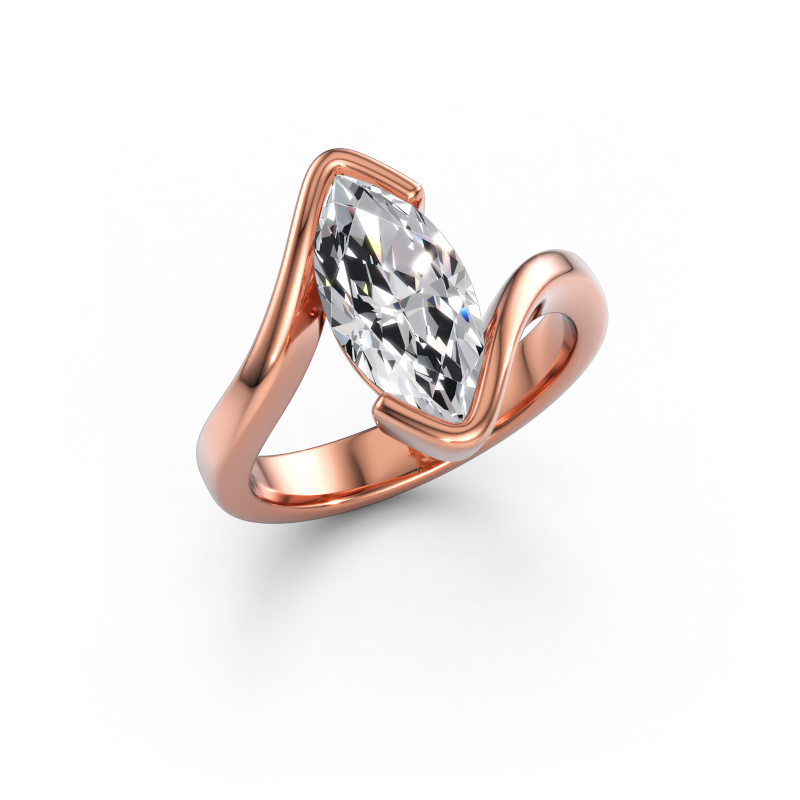 Immagine di Anello di fidanzamento Eve 585 oro rosa Diamante lab grown 2.00 crt
