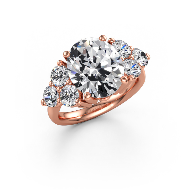 Bild av Förlovningsring Serenity OVL 585 roséguld Labbodlad diamant 6.55 crt