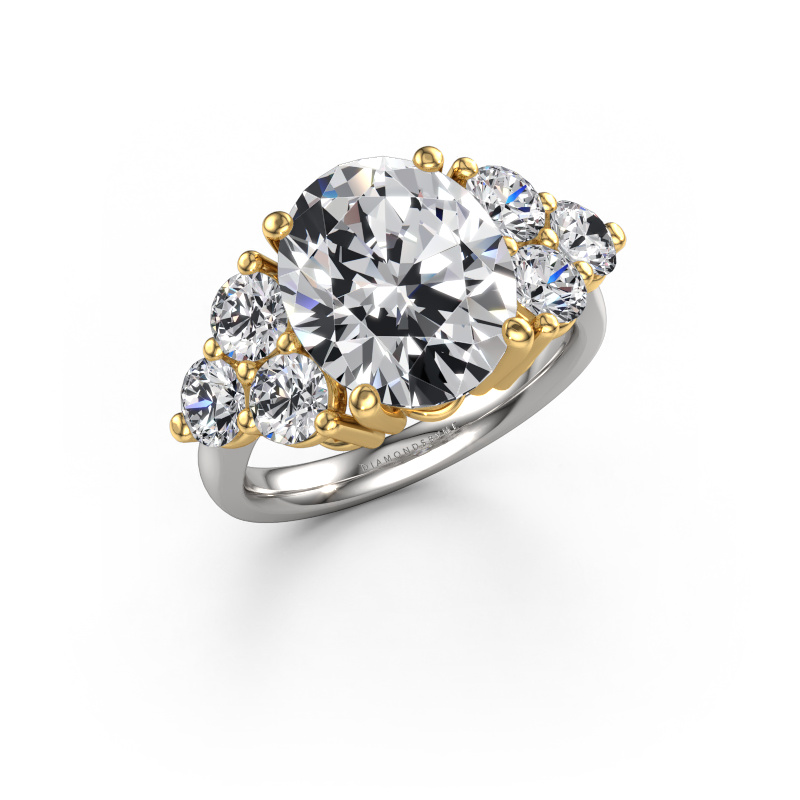 Afbeelding van Verlovingsring Serenity OVL 585 witgoud Lab-grown diamant 6.55 crt