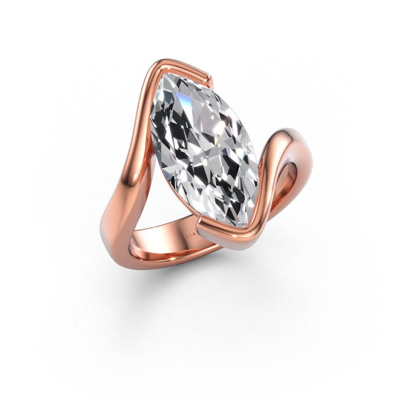 Bild av Förlovningsring Eve 585 roséguld Labbodlad diamant 3.86 crt