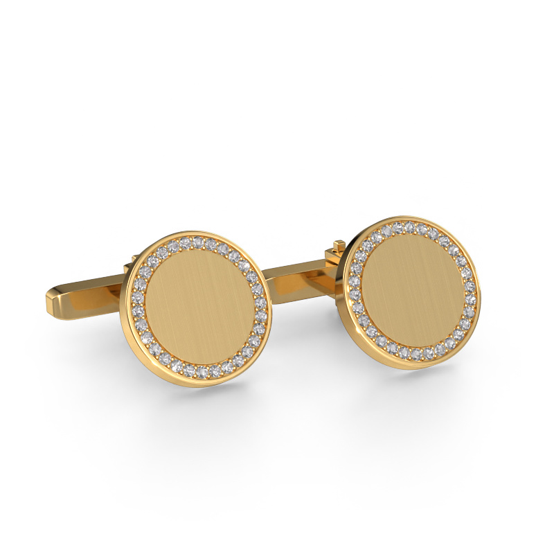 Image of Cufflinks Sergei 585 gold Diamond 0.48 crt