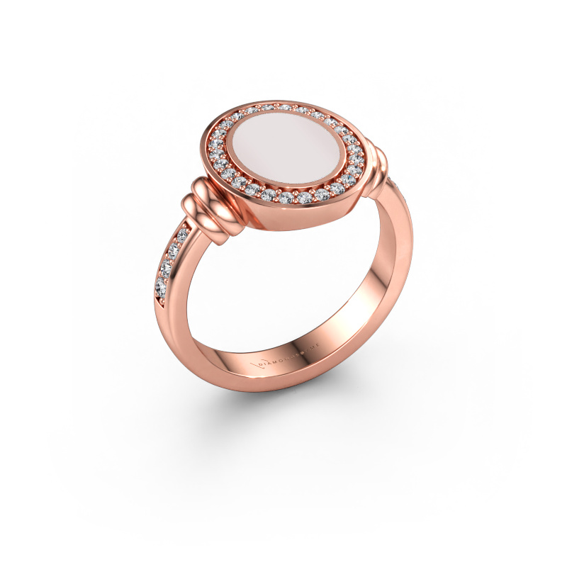 Image of Signet ring Servie 1 585 rose gold Red sardonyx 10x8 mm