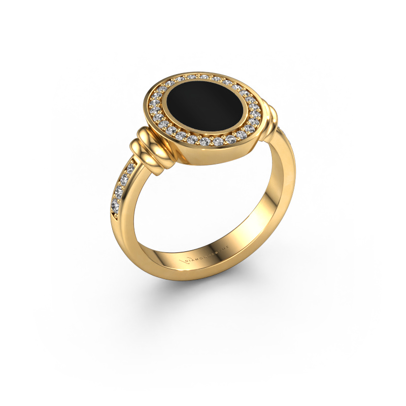 Image of Signet ring Servie 1 585 gold Onyx 10x8 mm