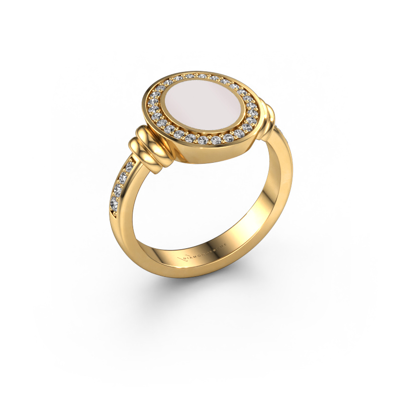 Image of Signet ring Servie 1 585 gold Red sardonyx 10x8 mm