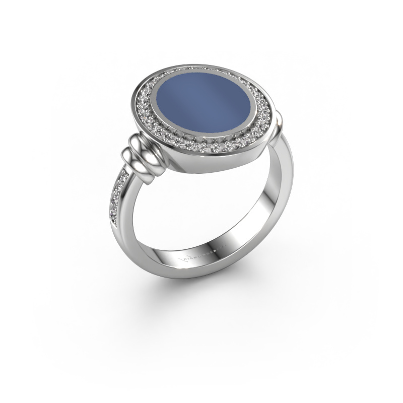 Image of Signet ring Servie 2 950 platinum Blue sardonyx 12x10 mm