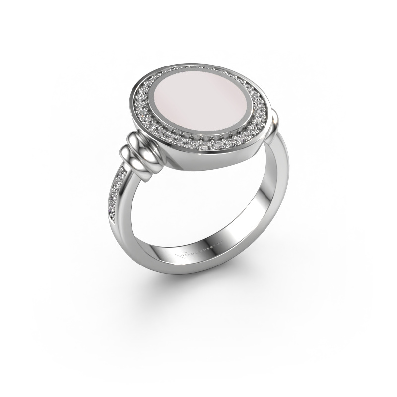 Bild von Siegelring Servie 2 950 Platin Rot Lagenstein 12x10 mm