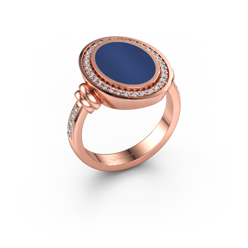 Bild av Herrring Servie 3 585 roséguld Lapis lazuli 14x10 mm