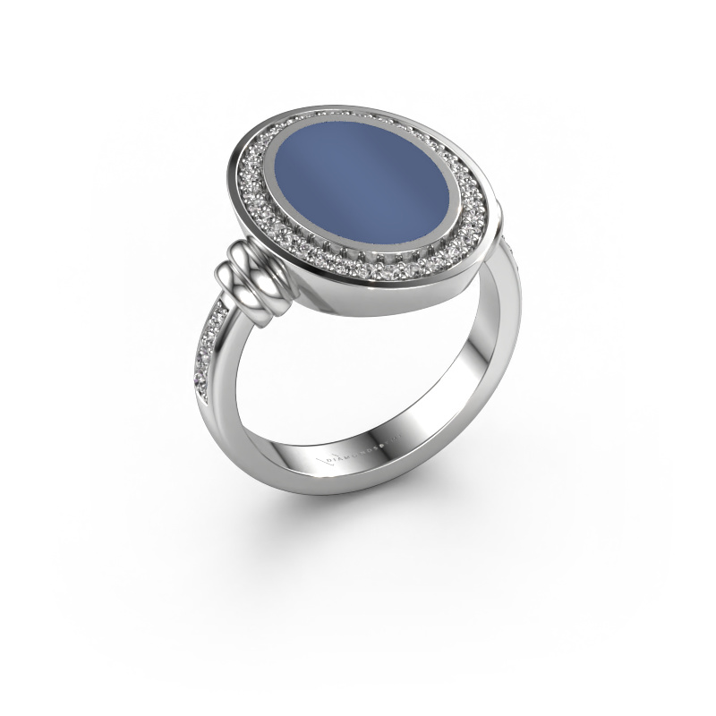 Image of Men's ring Servie 3 950 platinum Blue sardonyx 14x10 mm
