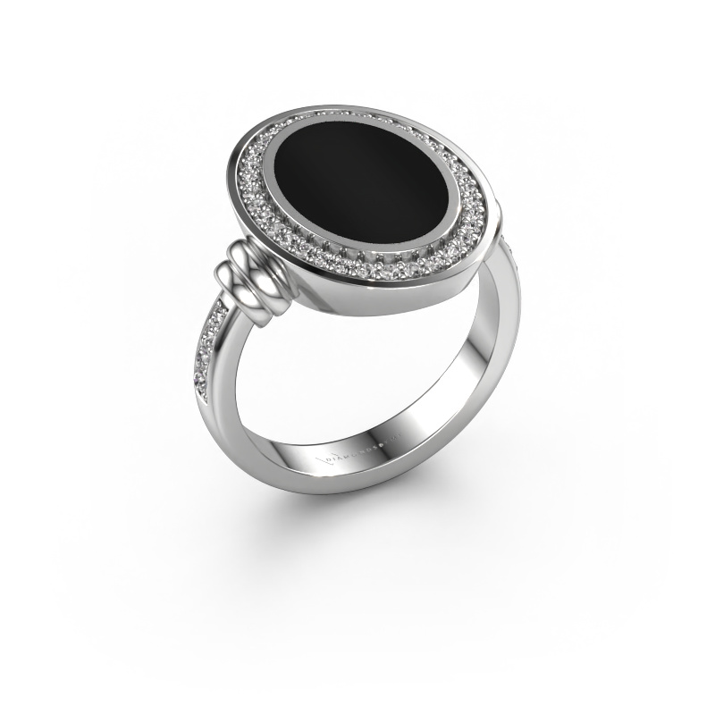 Image of Men's ring Servie 3 950 platinum Onyx 14x10 mm