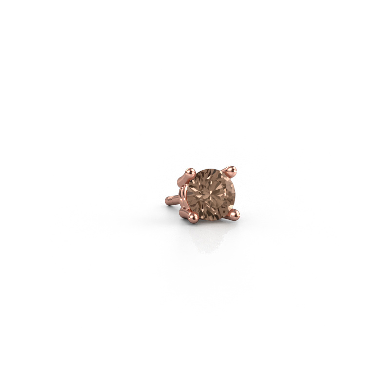 Image of Men's earring Seth 585 rose gold Brown diamond 0.50 crt