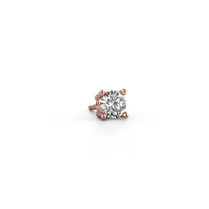 Image of Men's earring Seth 585 rose gold Custom diamond 5 mm