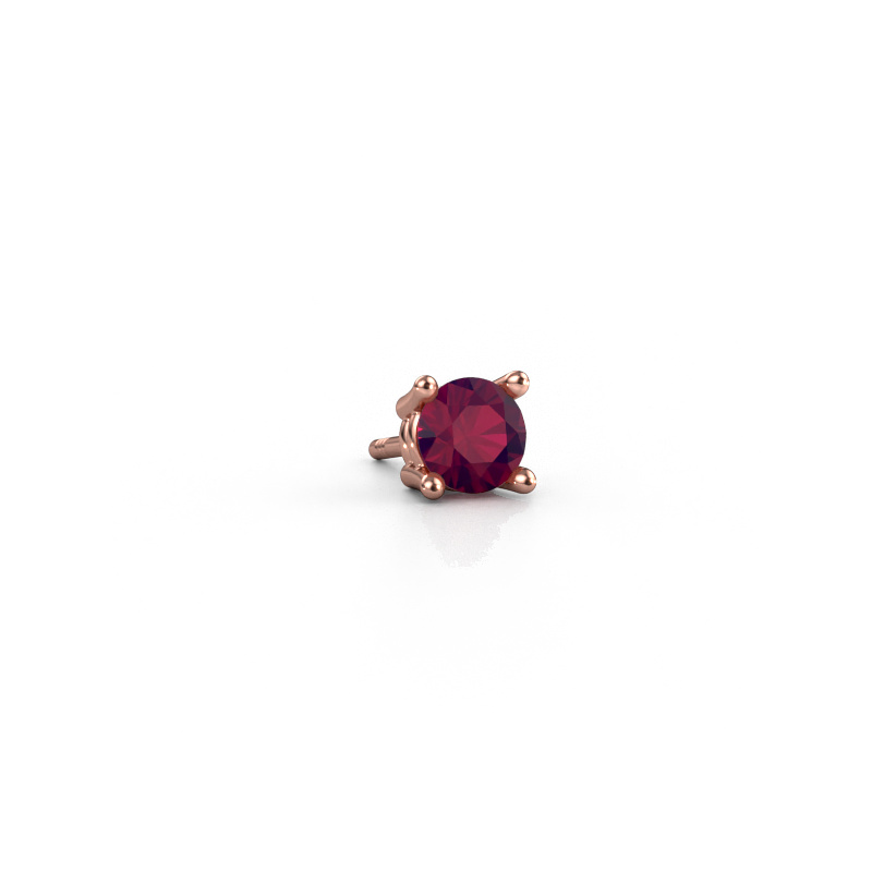 Image of Men's earring Seth 585 rose gold Rhodolite 5 mm