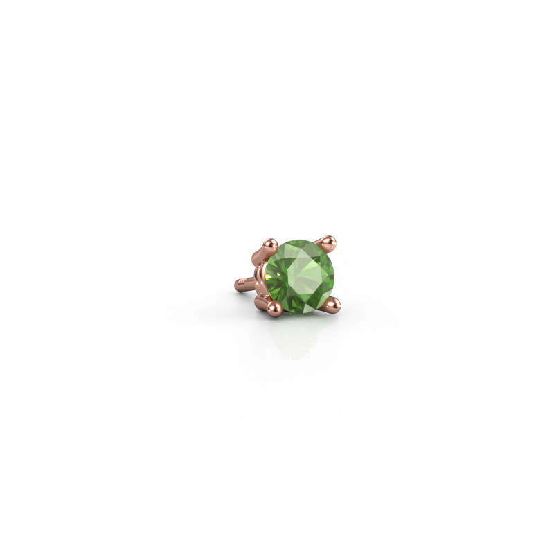 Image de Boucle d'oreille homme Seth 585 or rose Vert tourmaline 5 mm