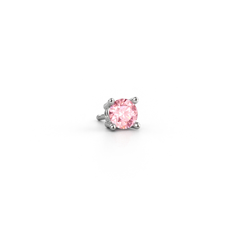 Image de Boucle d'oreille homme Seth 950 platine Diamant synthétique roze 5 mm