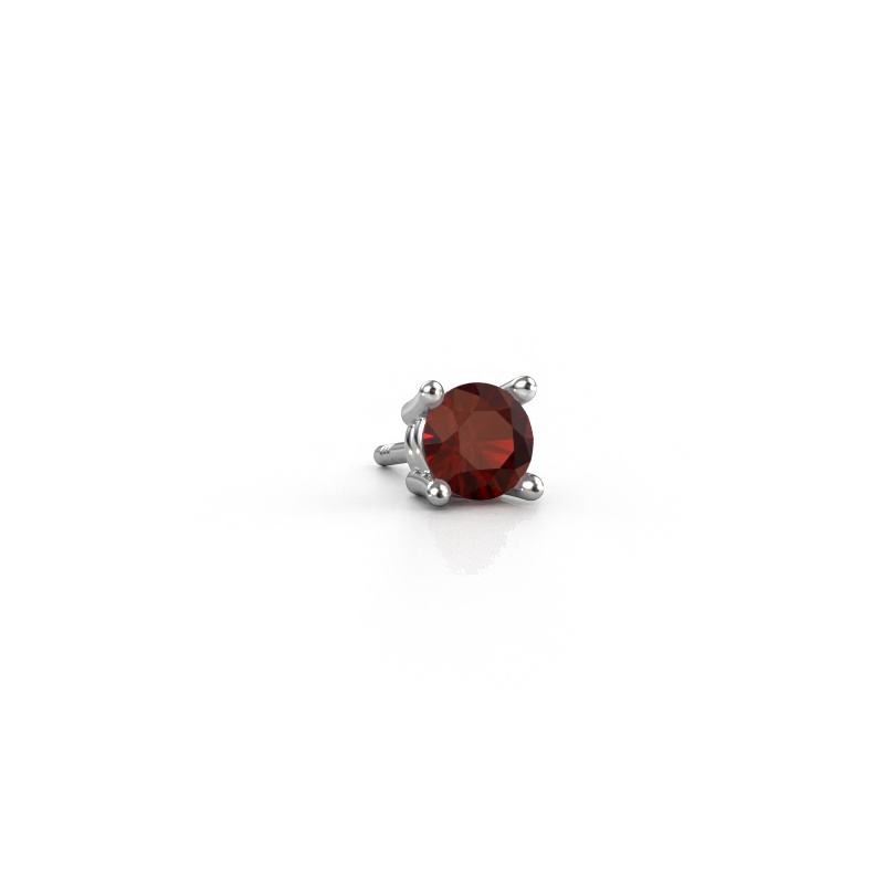 Image of Men's earring Seth 585 white gold Garnet 5 mm