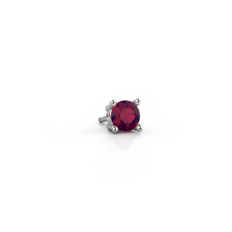 Image of Men's earring Seth 950 platinum Rhodolite 5 mm