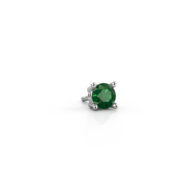 Image of Men's earring Seth 950 platinum Emerald 5 mm