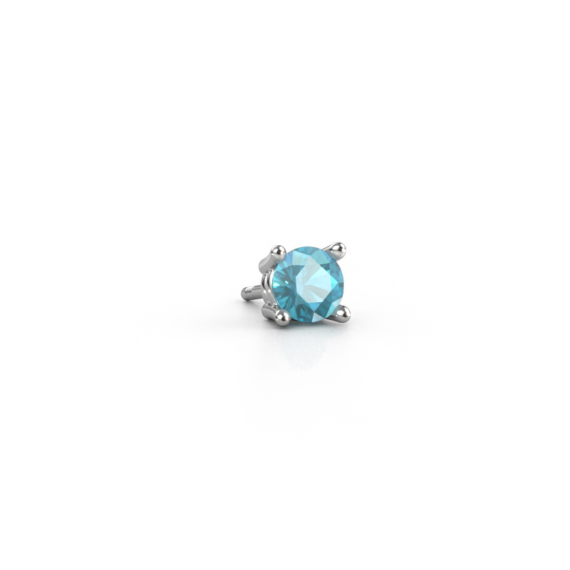 Image of Men's earring Seth 950 platinum Blue topaz 5 mm