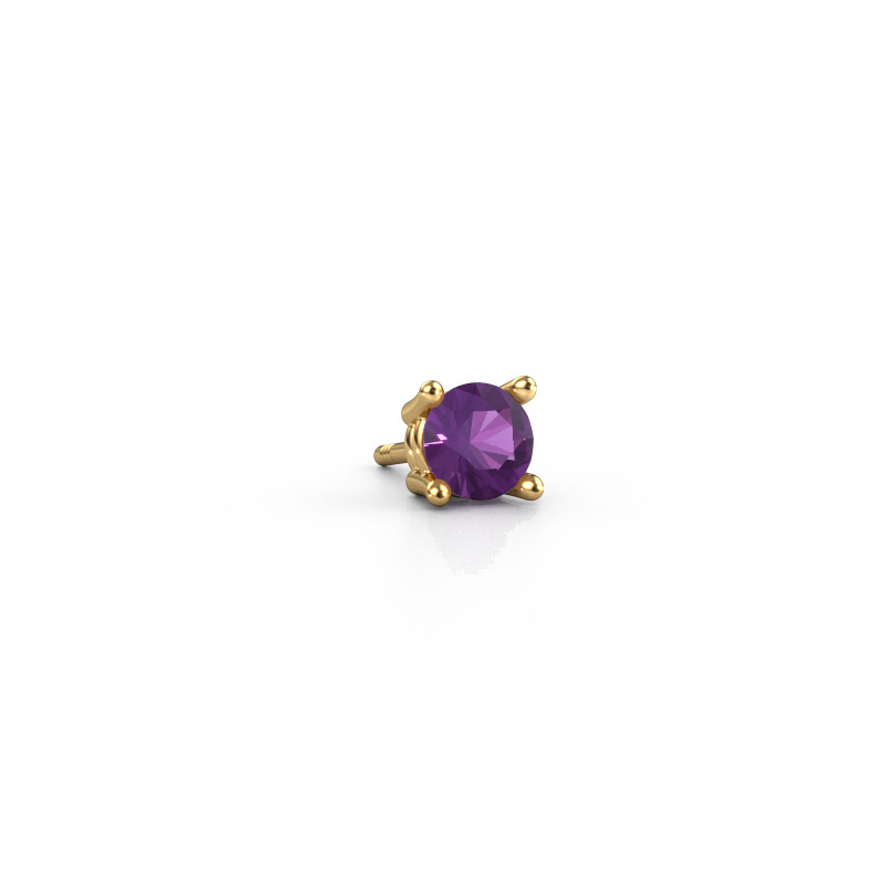 Image of Men's earring Seth 585 gold Amethyst 5 mm