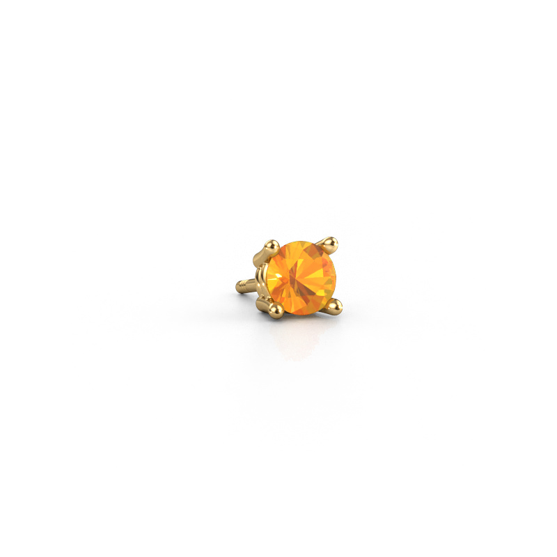 Image de Boucle d'oreille homme Seth 585 or jaune Citrine 5 mm