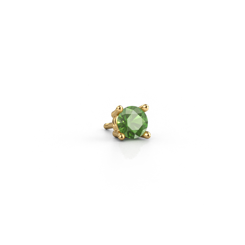 Image of Men's earring Seth 585 gold Tourmaline green 5 mm