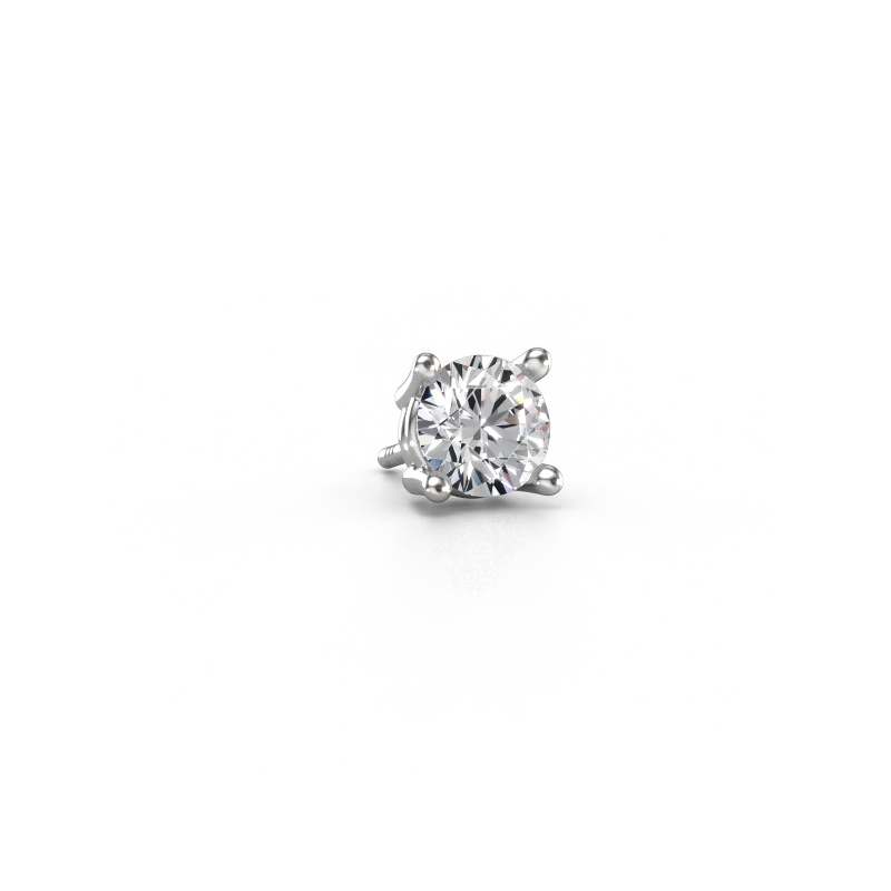 Image de Boucle d'oreille homme Seth 585 or blanc Diamant 0.70 crt