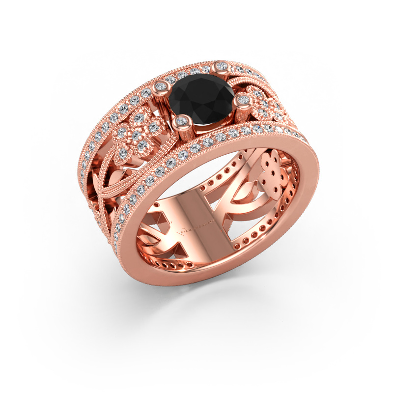 Immagine di Anello Severine 585 oro rosa Diamante nero 1.565 crt