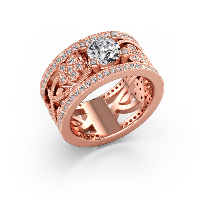 Immagine di Anello Severine 585 oro rosa Zirconia cubica 6 mm