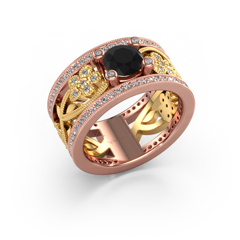 Image of Ring Severine 585 rose gold Black diamond 1.565 crt