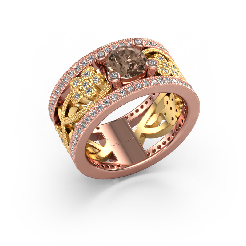 Image of Ring Severine 585 rose gold Brown diamond 1.405 crt