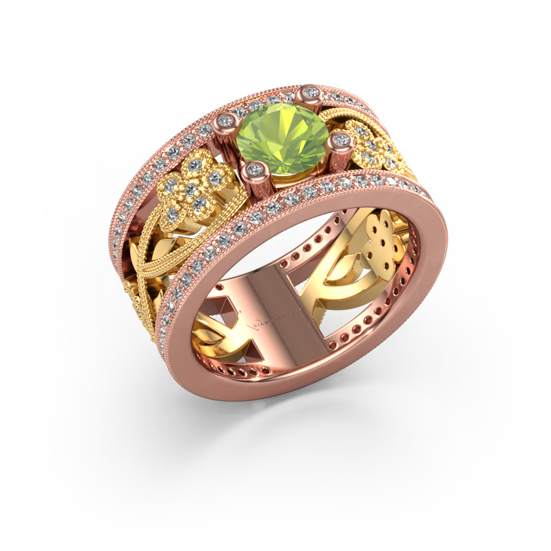 Image of Ring Severine 585 rose gold Peridot 6 mm