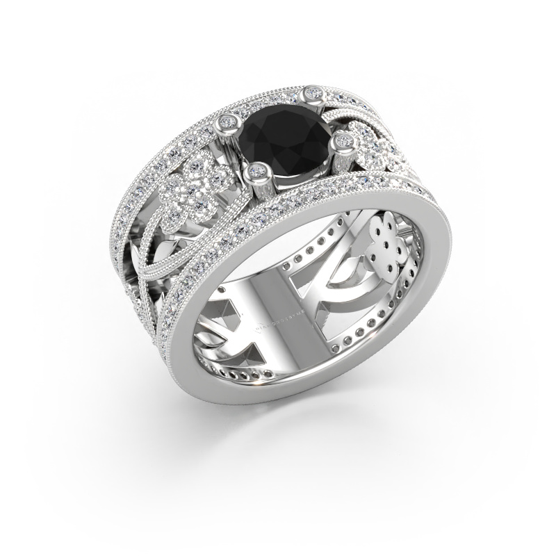 Bild av Ring Severine 585 vitt guld Svart diamant 1.565 crt