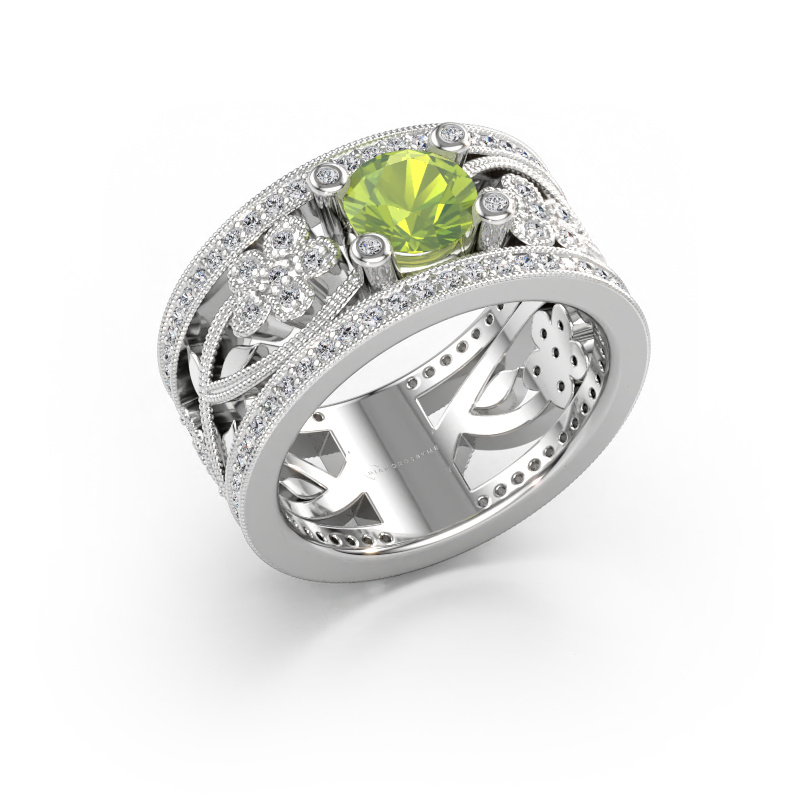 Bild von Ring Severine 585 Weißgold Peridot 6 mm