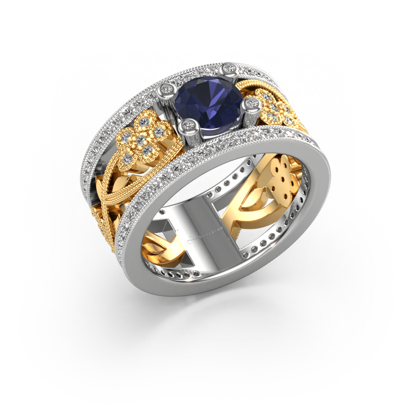 Image of Ring Severine 585 white gold Sapphire 6 mm