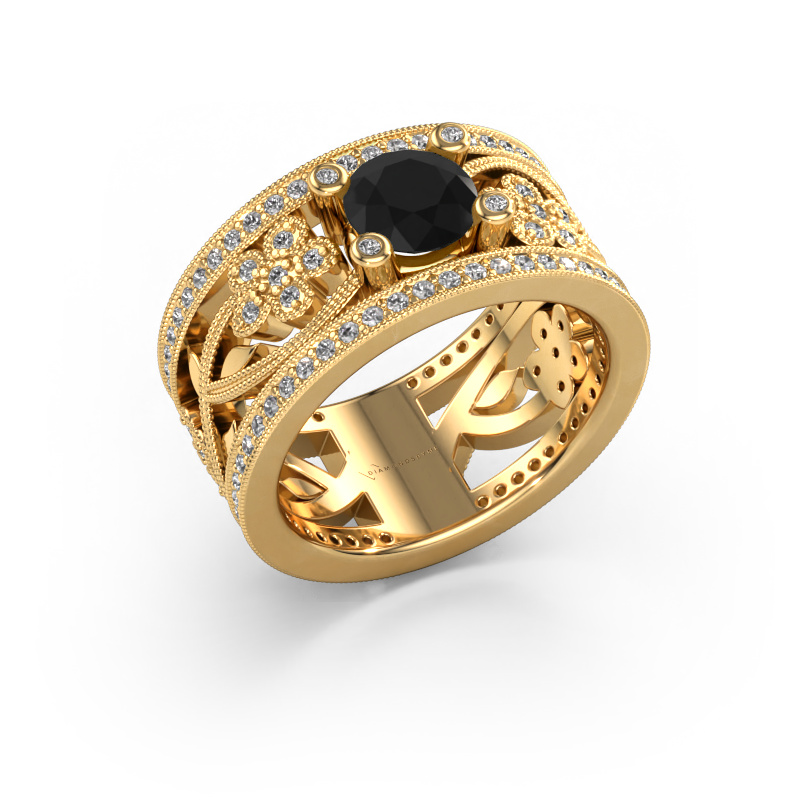 Image of Ring Severine 585 gold Black diamond 1.565 crt