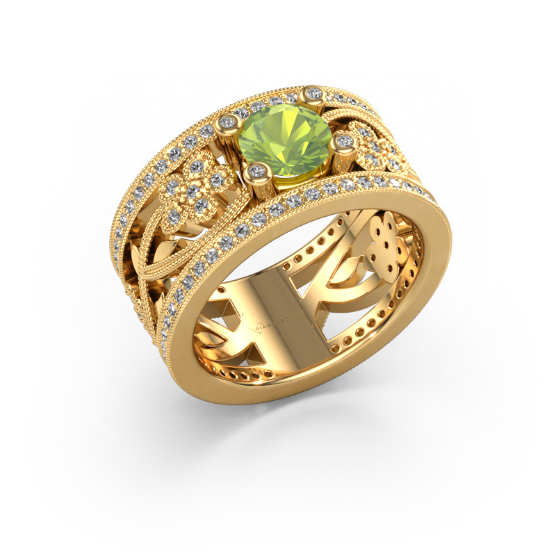Image of Ring Severine 585 gold Peridot 6 mm