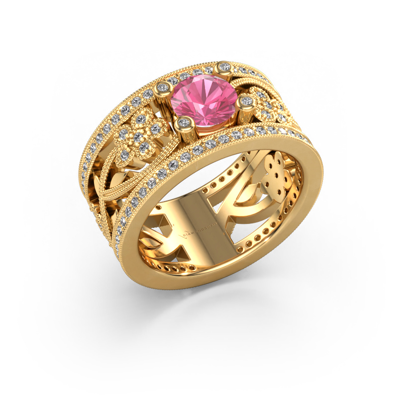 Bild von Ring Severine 585 Gold Pink Saphir 6 mm
