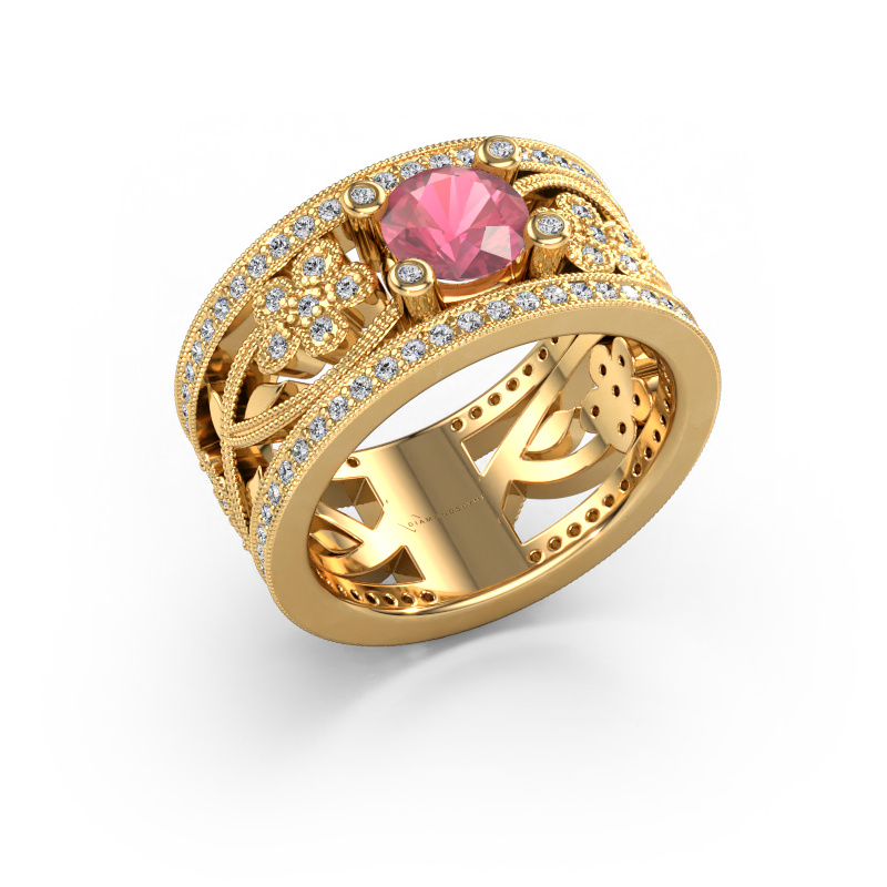 Image of Ring Severine 585 gold Tourmaline pink 6 mm