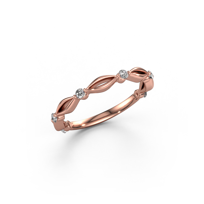 Image of Stackable ring Shalon 585 rose gold Zirconia 1.8 mm