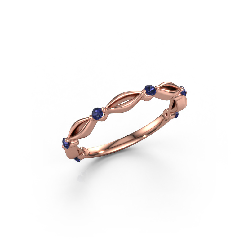 Image of Stackable ring Shalon 585 rose gold Sapphire 1.8 mm