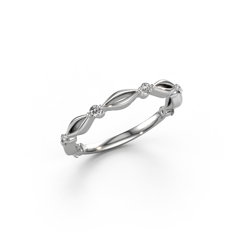 Image of Stackable ring Shalon 585 white gold Lab-grown diamond 0.15 crt