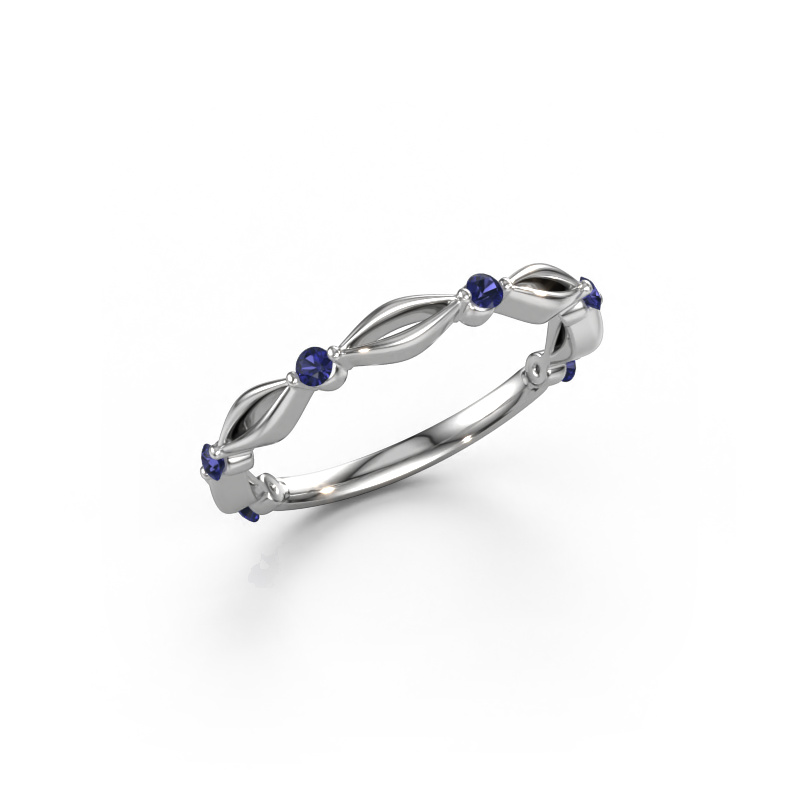 Image of Stackable ring Shalon 585 white gold Sapphire 1.8 mm